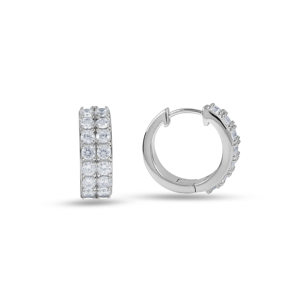 Diamant Creolen doppelreihig New York 2ct