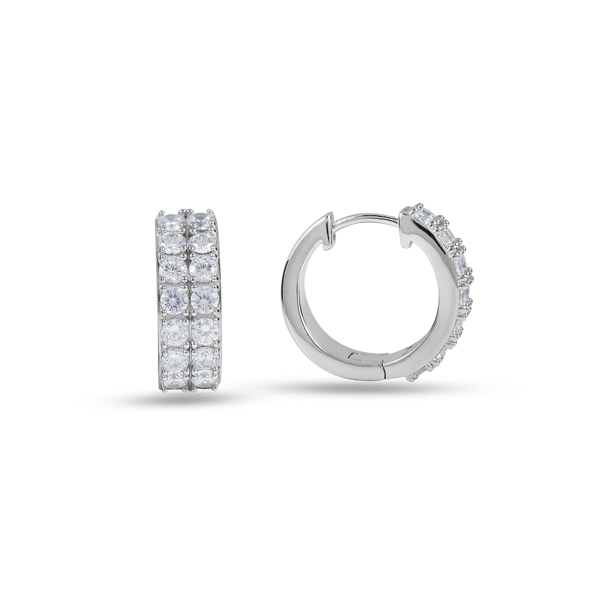 Diamant Creolen doppelreihig New York 2ct