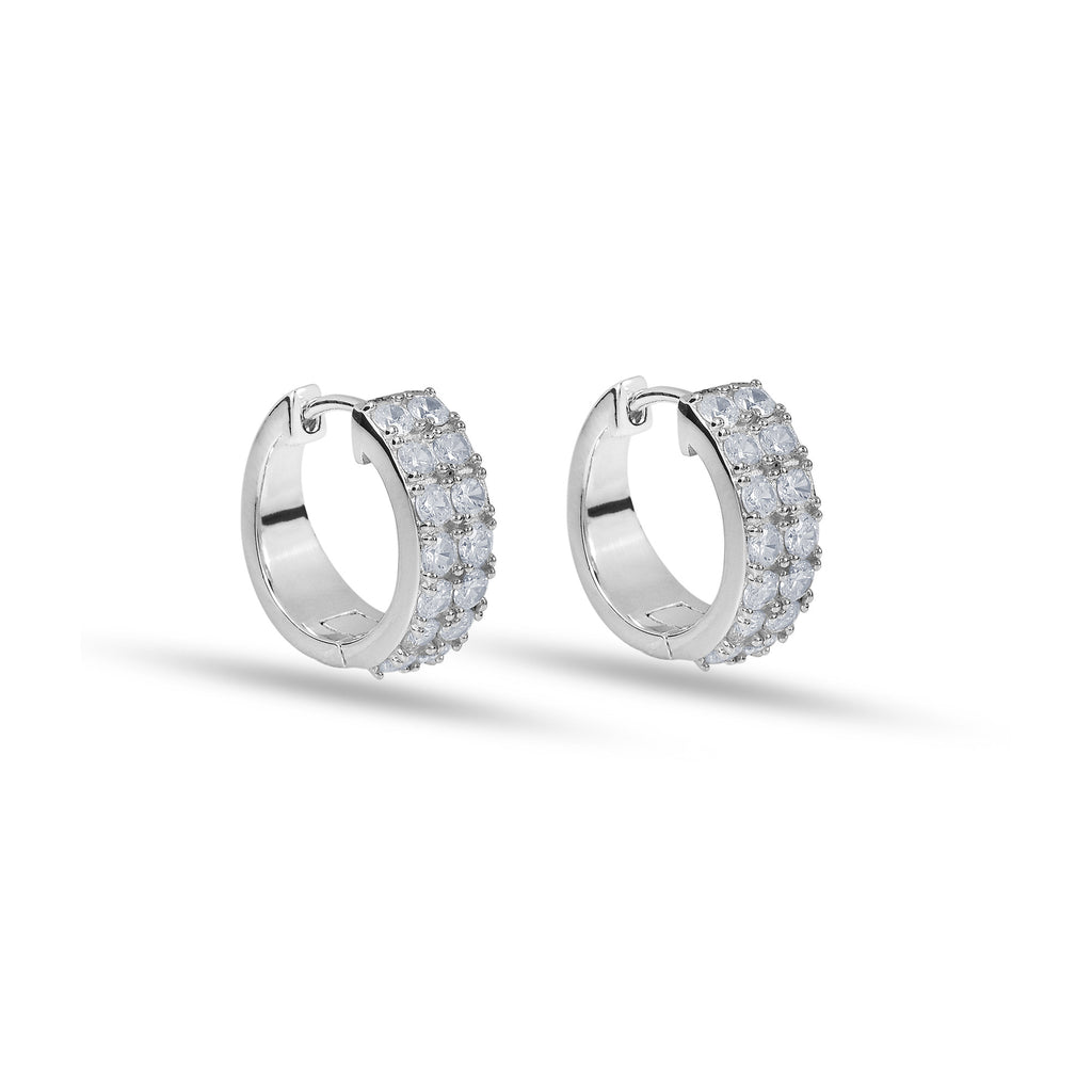 Diamant Creolen doppelreihig New York 2ct