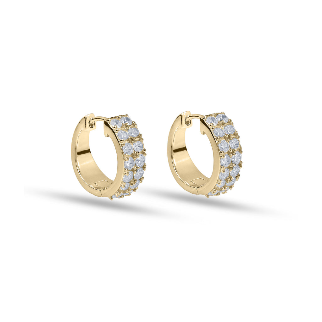 Diamant Creolen doppelreihig New York 2ct