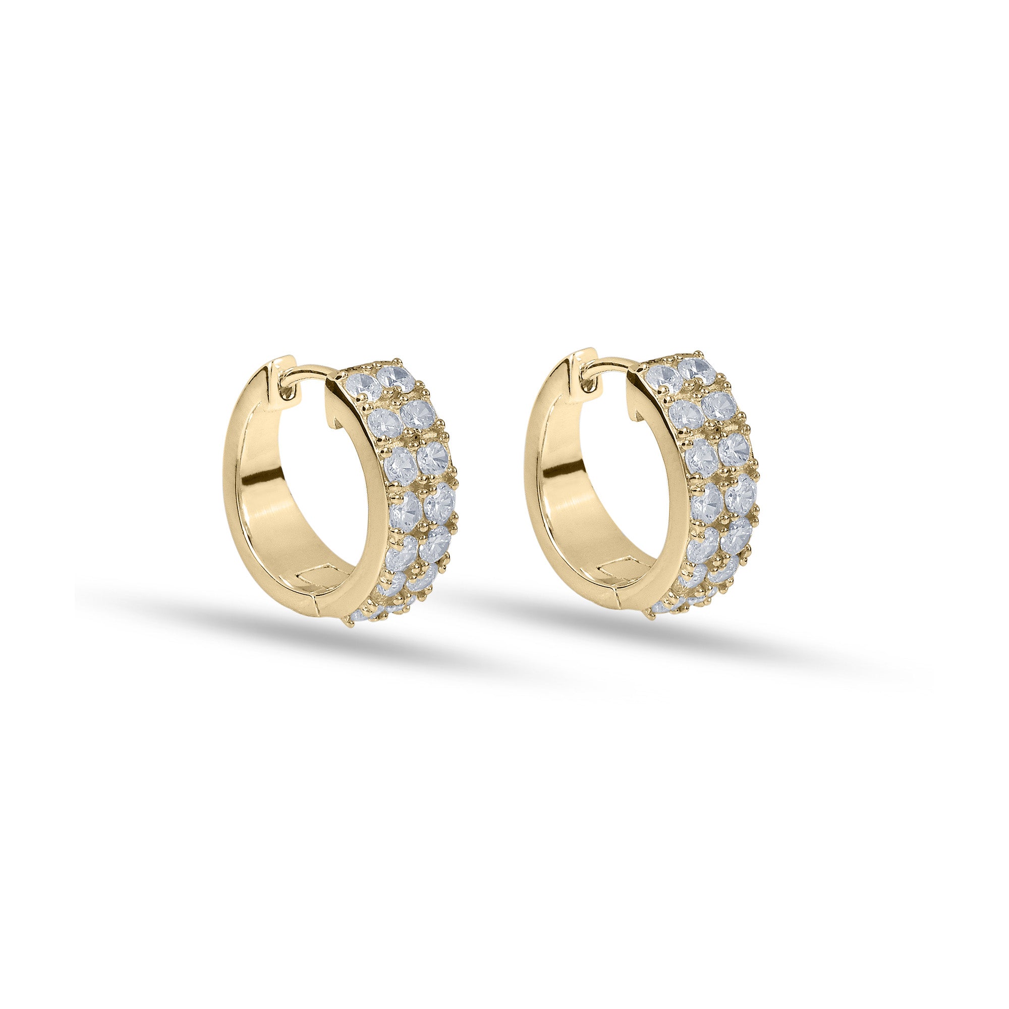 Diamant Creolen doppelreihig New York 2ct