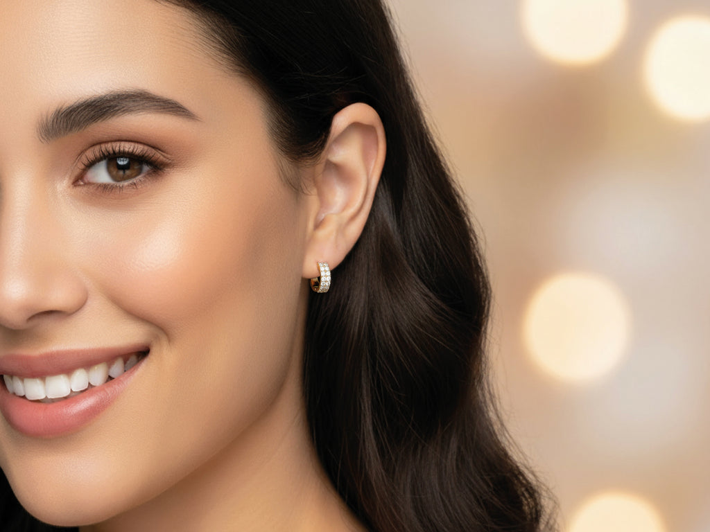 Diamant Creolen doppelreihig New York 2ct