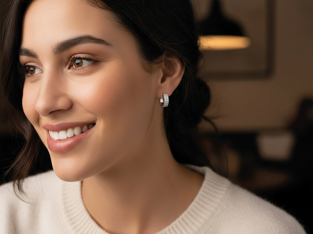 Diamant Creolen doppelreihig New York 2ct