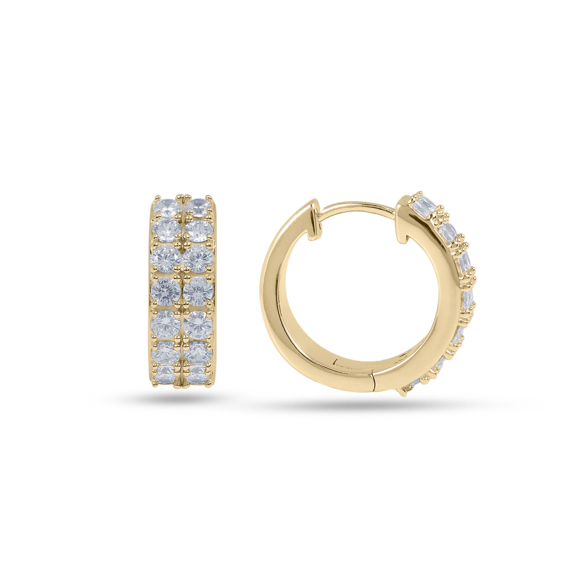 Diamant Creolen doppelreihig New York 1ct