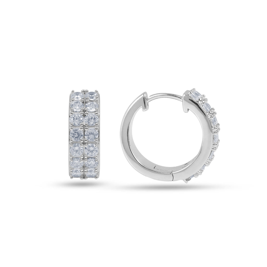 Diamant Creolen doppelreihig New York 1ct