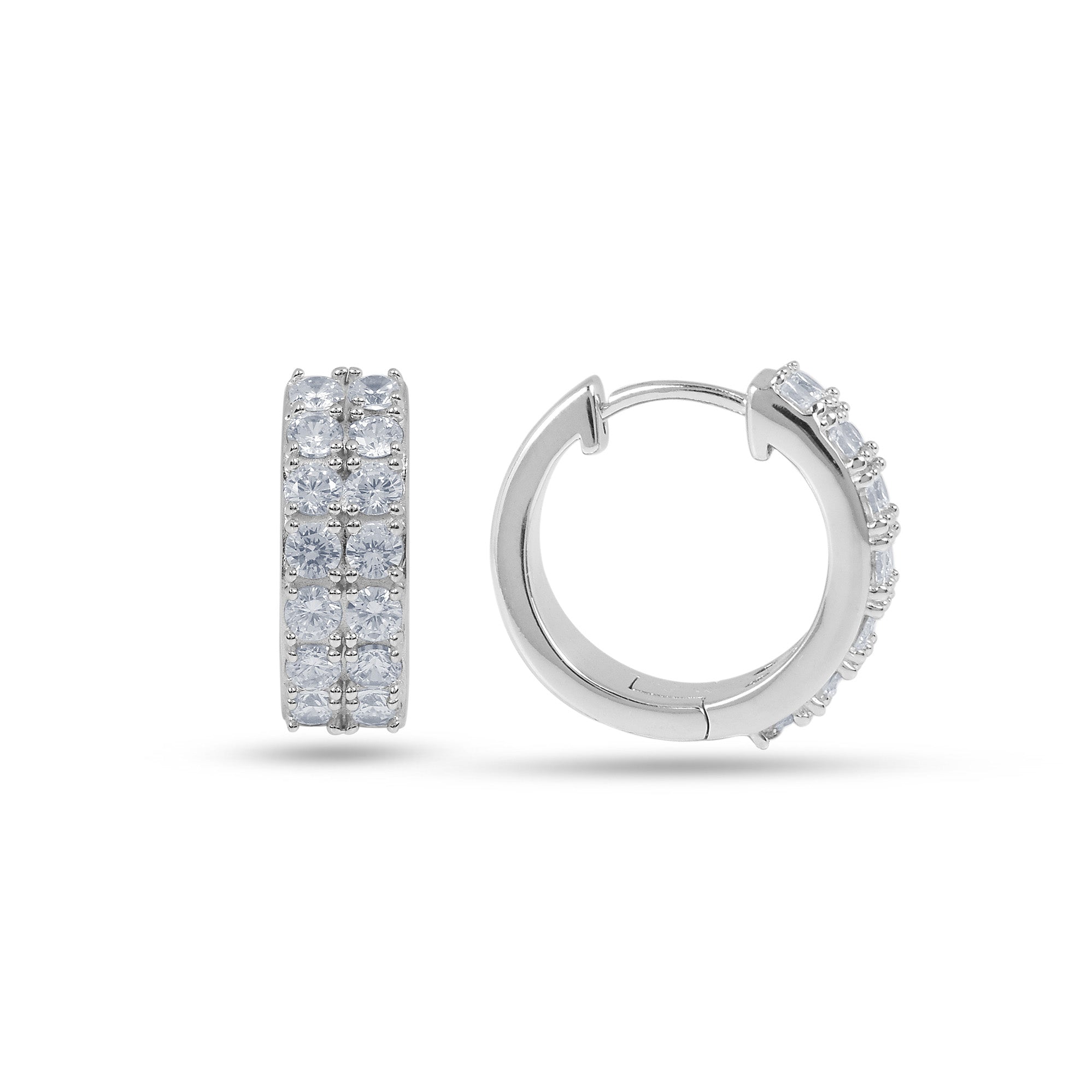 Diamant Creolen doppelreihig New York 1ct