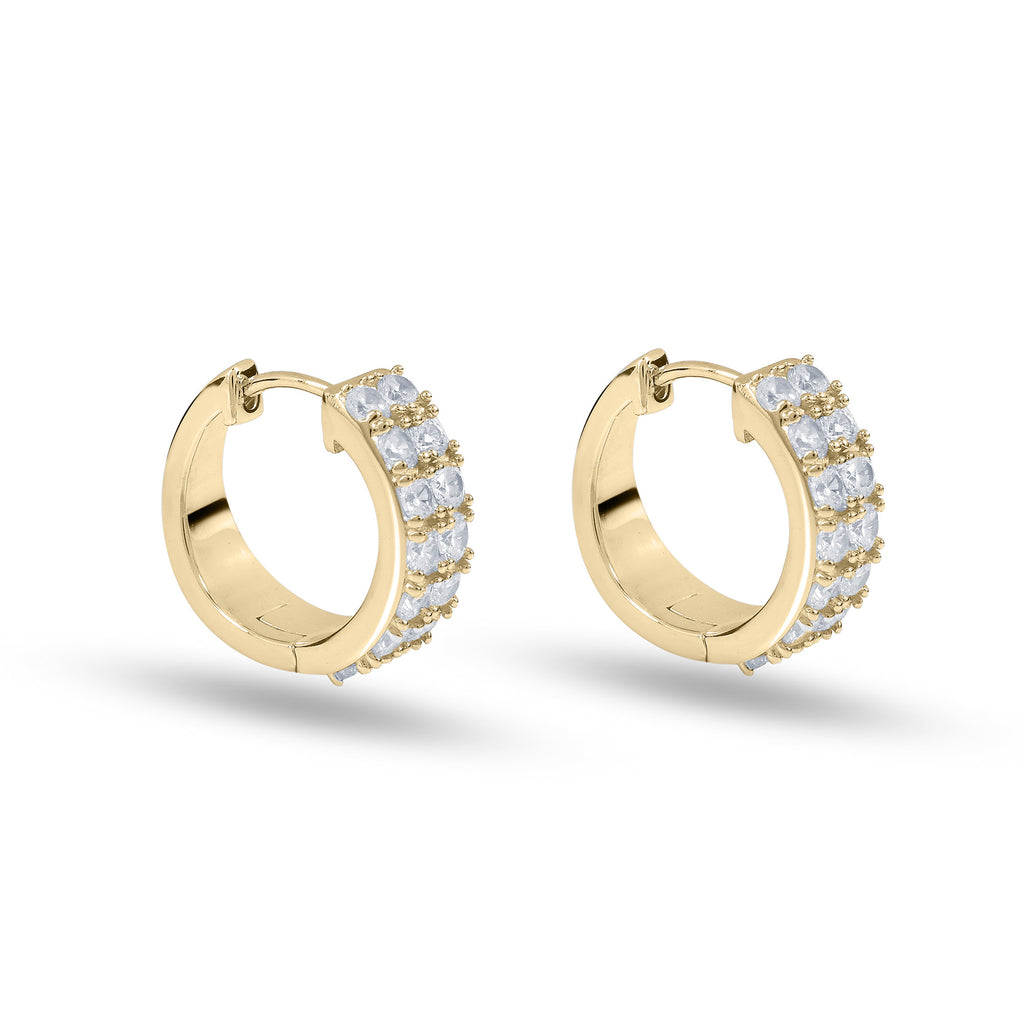 Diamant Creolen doppelreihig New York 1ct