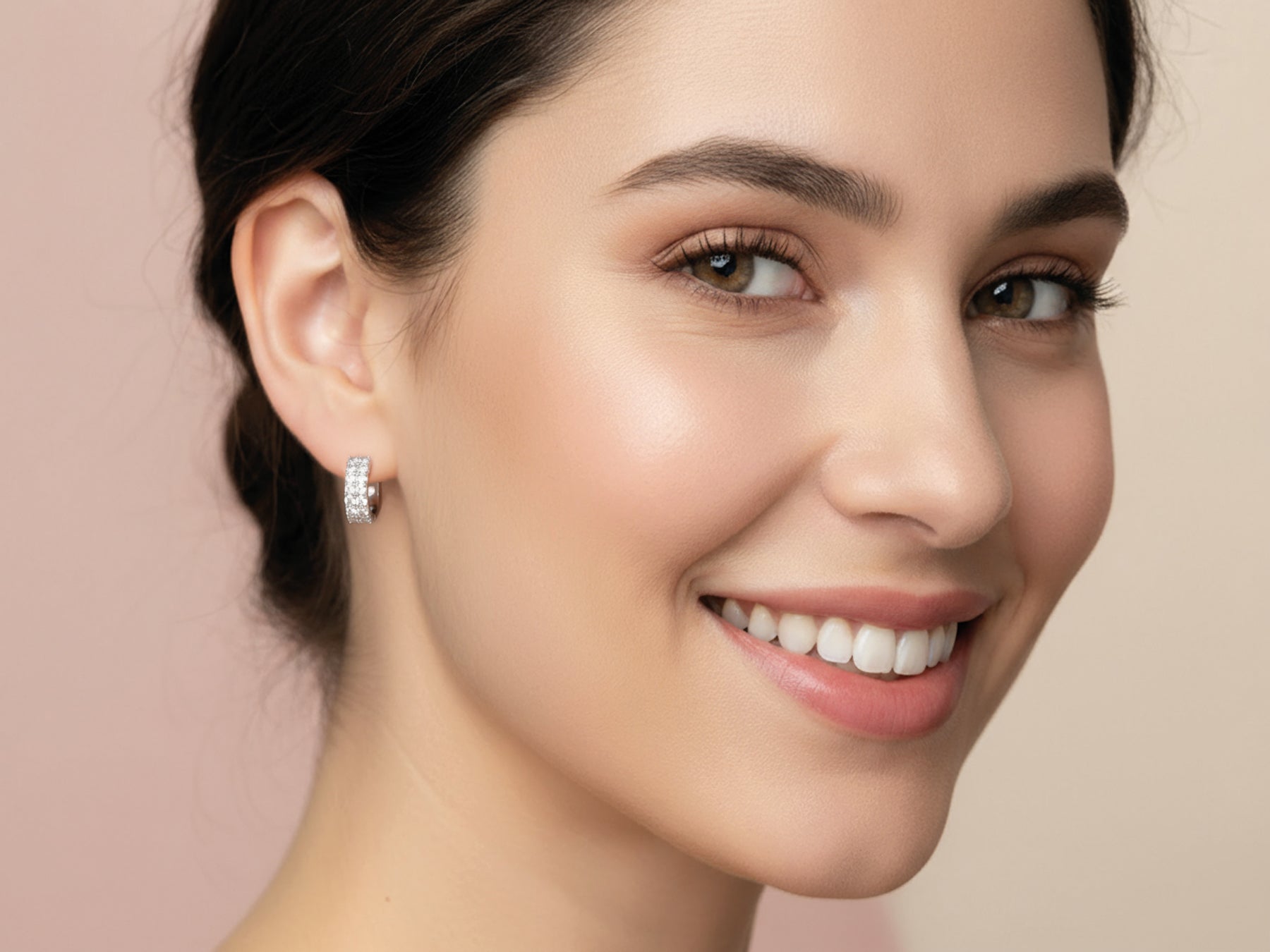 Diamant Creolen doppelreihig New York 1ct