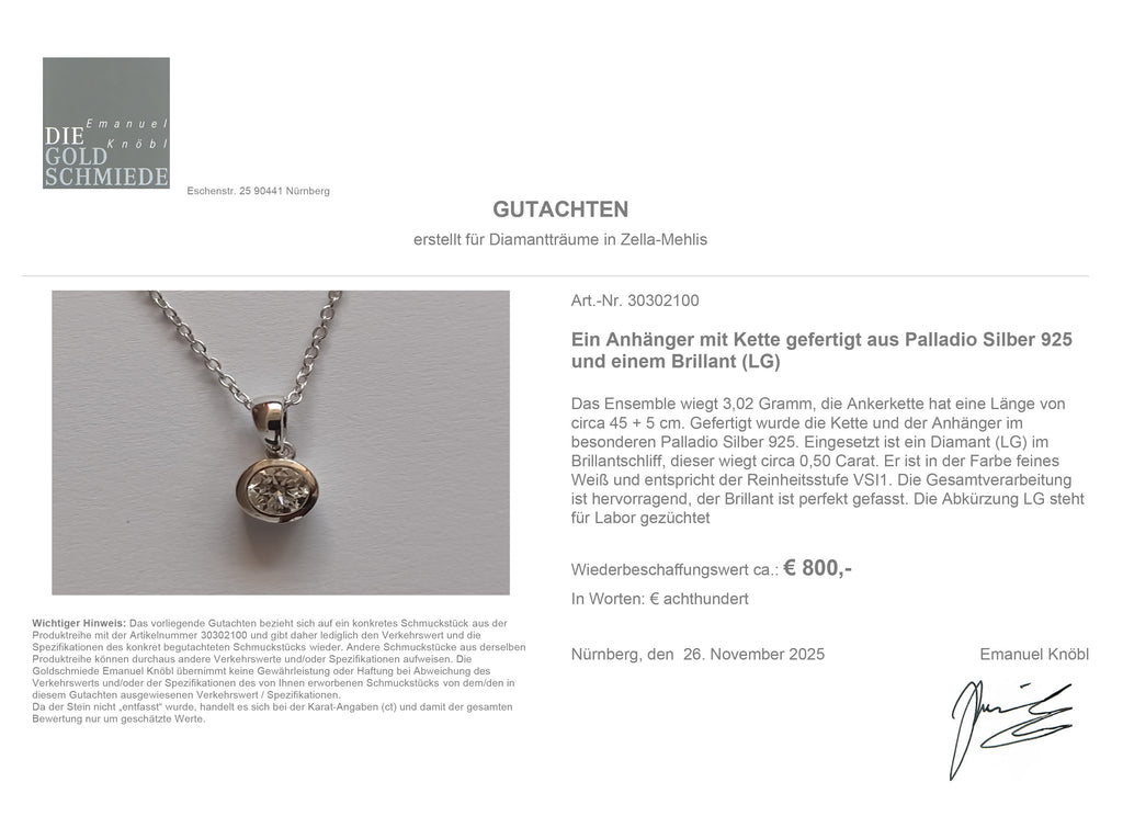 Diamant Anhänger London 0,5ct