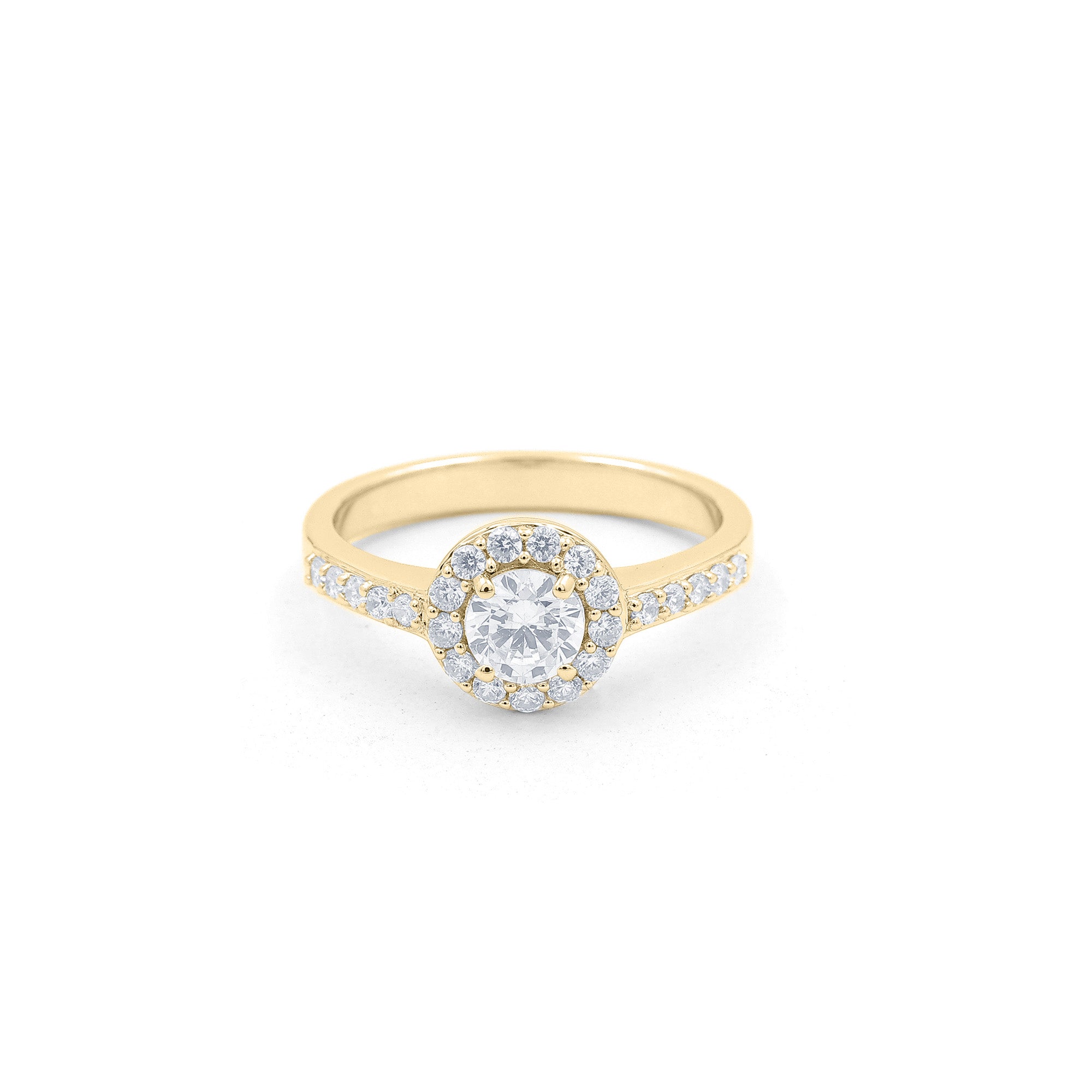 Diamant Solitär Ring Entourage Paris 0,75ct