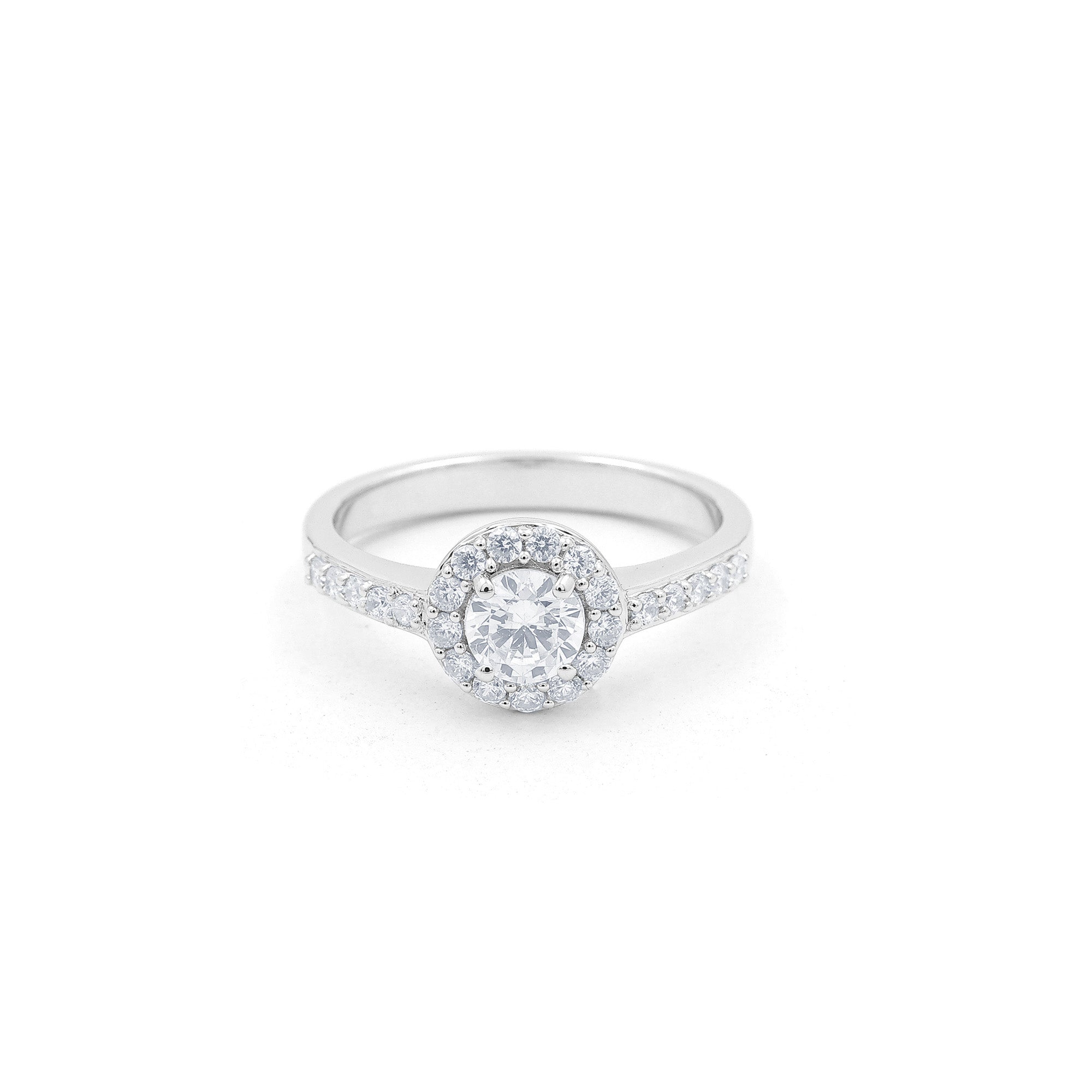Diamant Solitär Ring Entourage Paris 0,75ct
