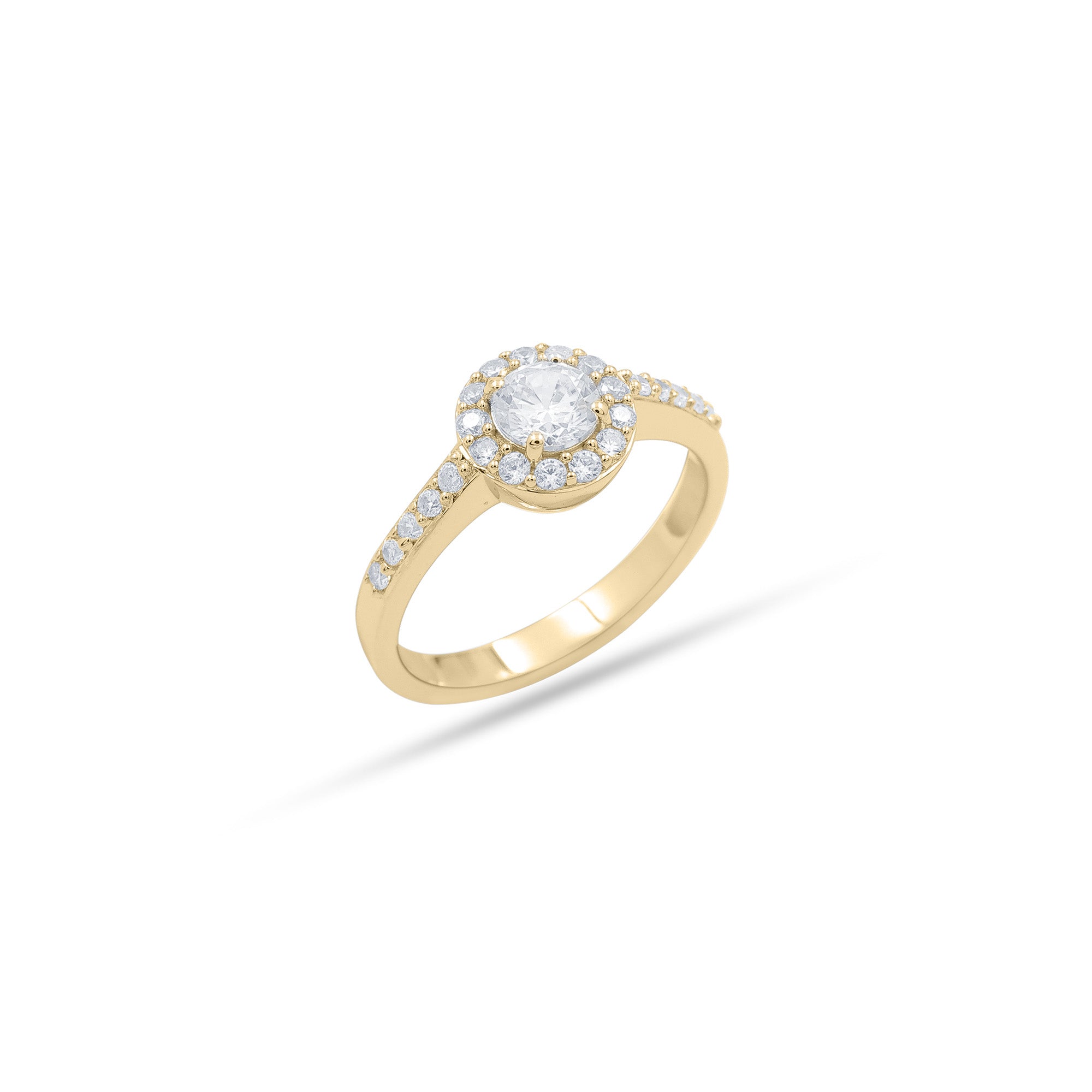 Diamant Solitär Ring Entourage Paris 0,75ct