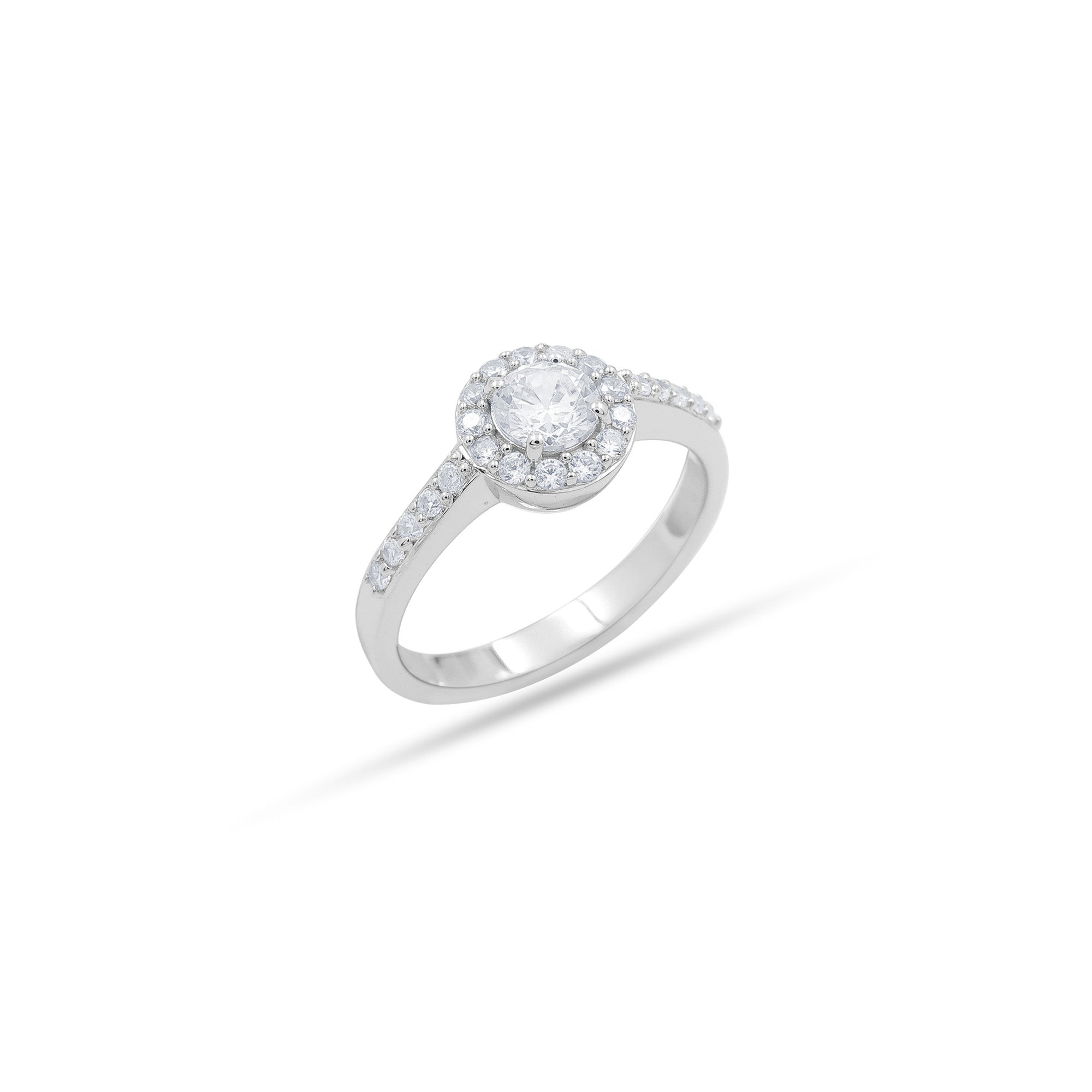 Diamant Solitär Ring Entourage Paris 0,75ct