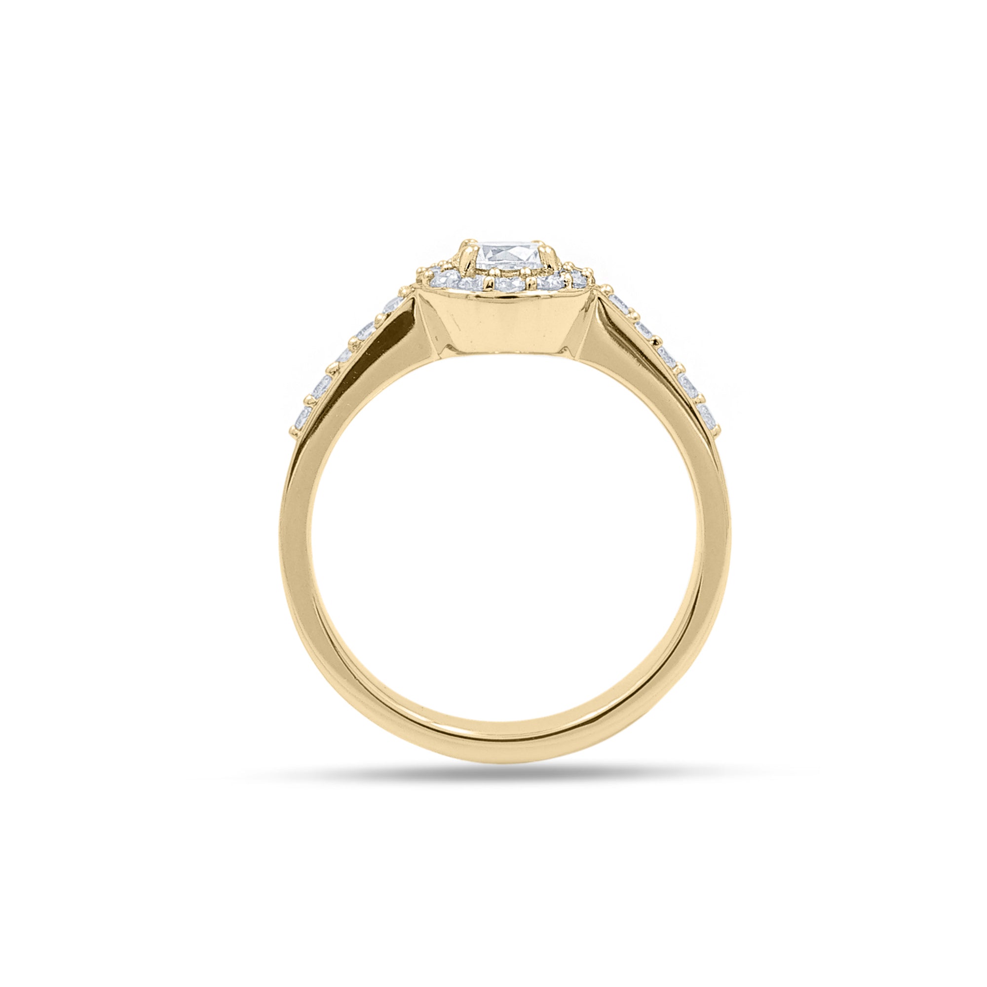 Diamant Solitär Ring Entourage Paris 0,75ct