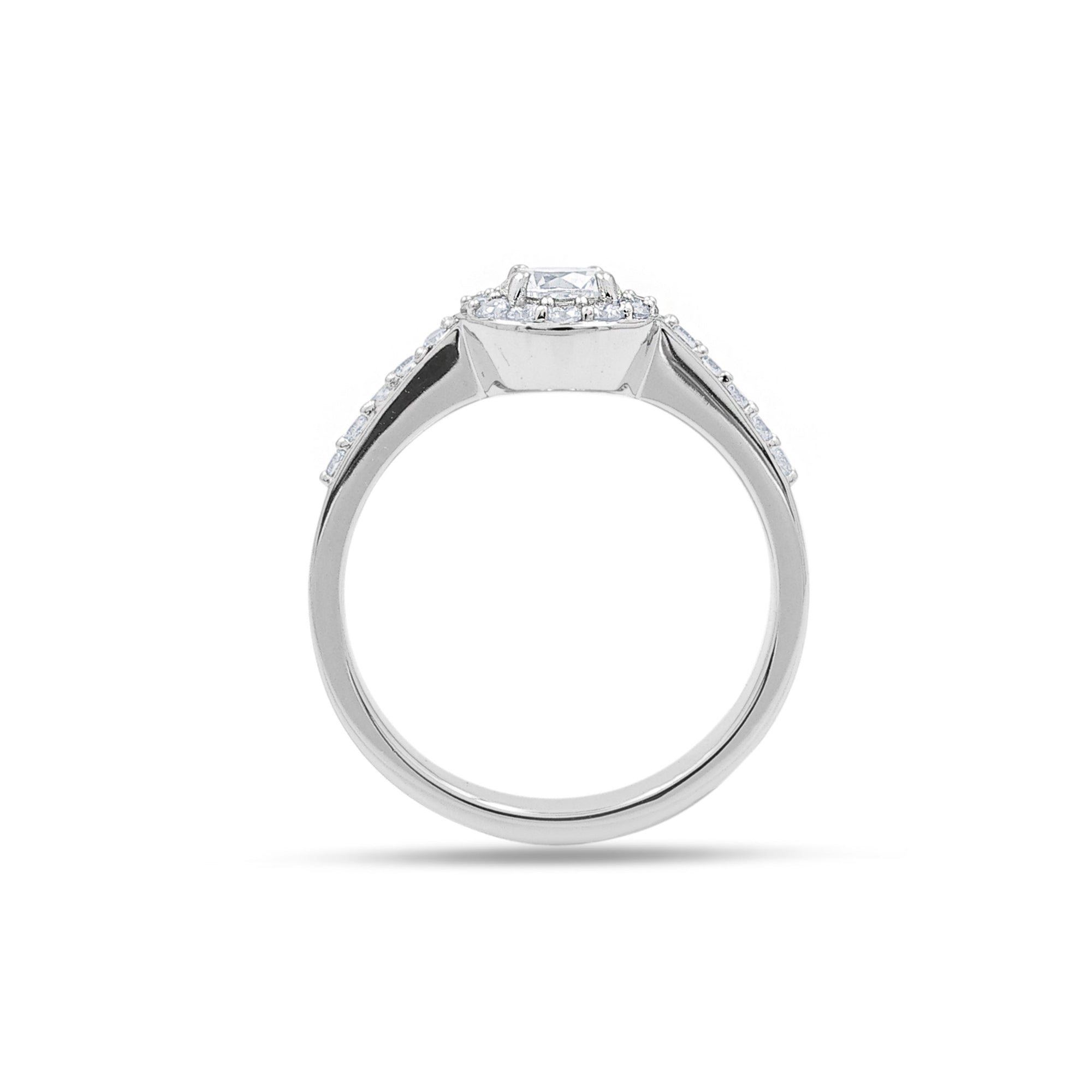 Diamant Solitär Ring Entourage Paris 0,75ct