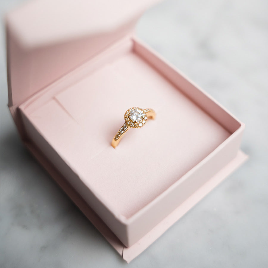 Diamant Solitär Ring Entourage Paris 0,75ct