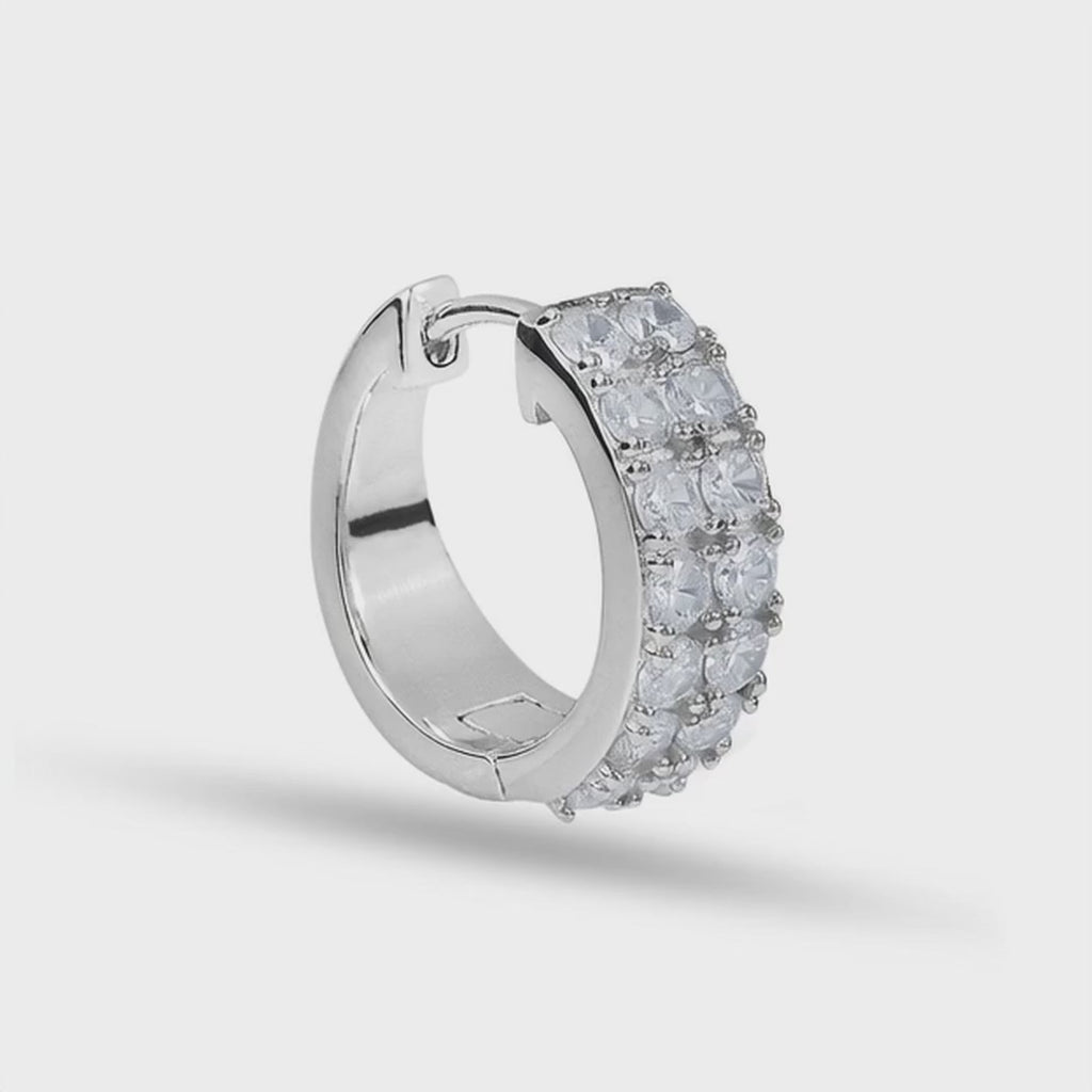 Diamant Creolen doppelreihig New York 2ct