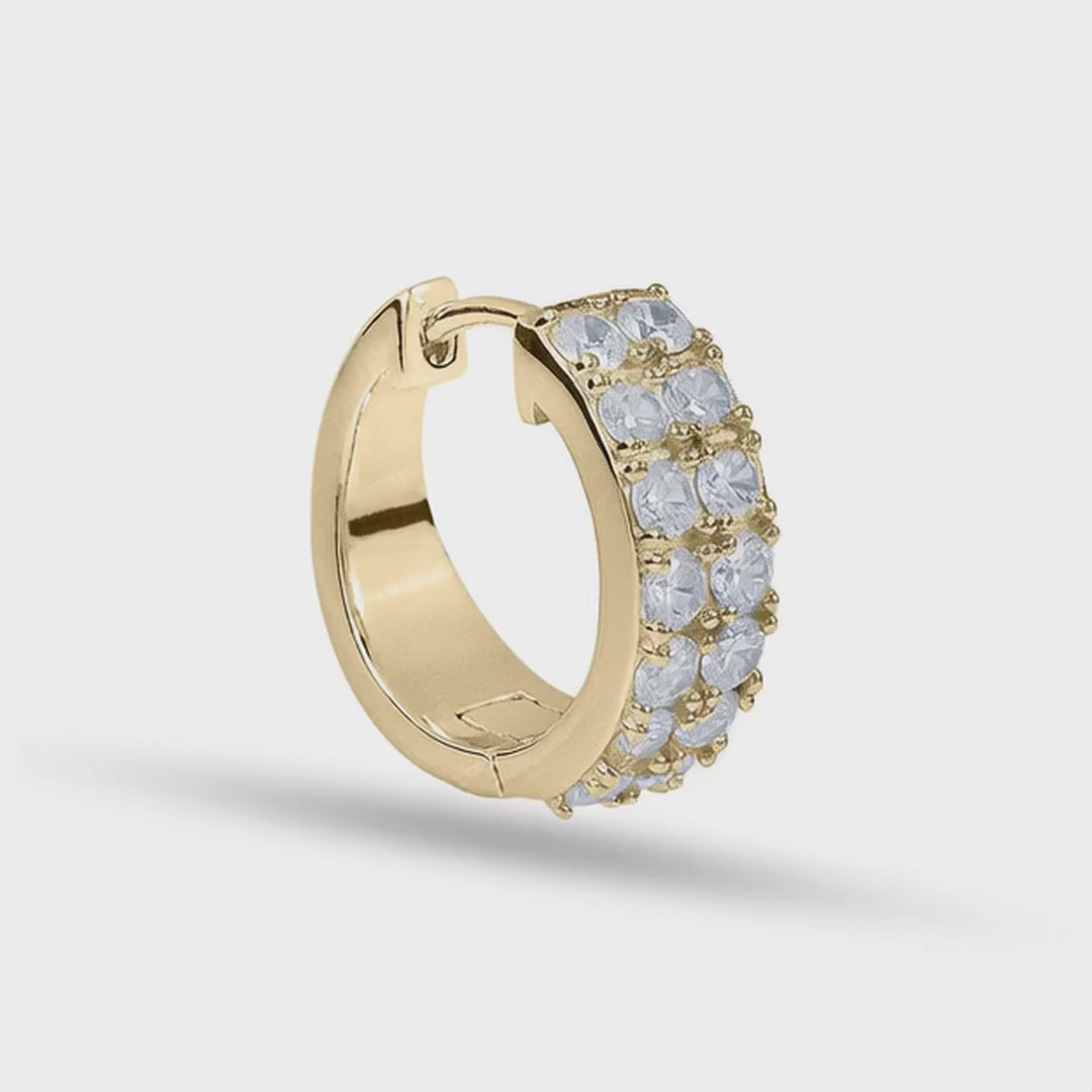 Diamant Creolen doppelreihig New York 2ct