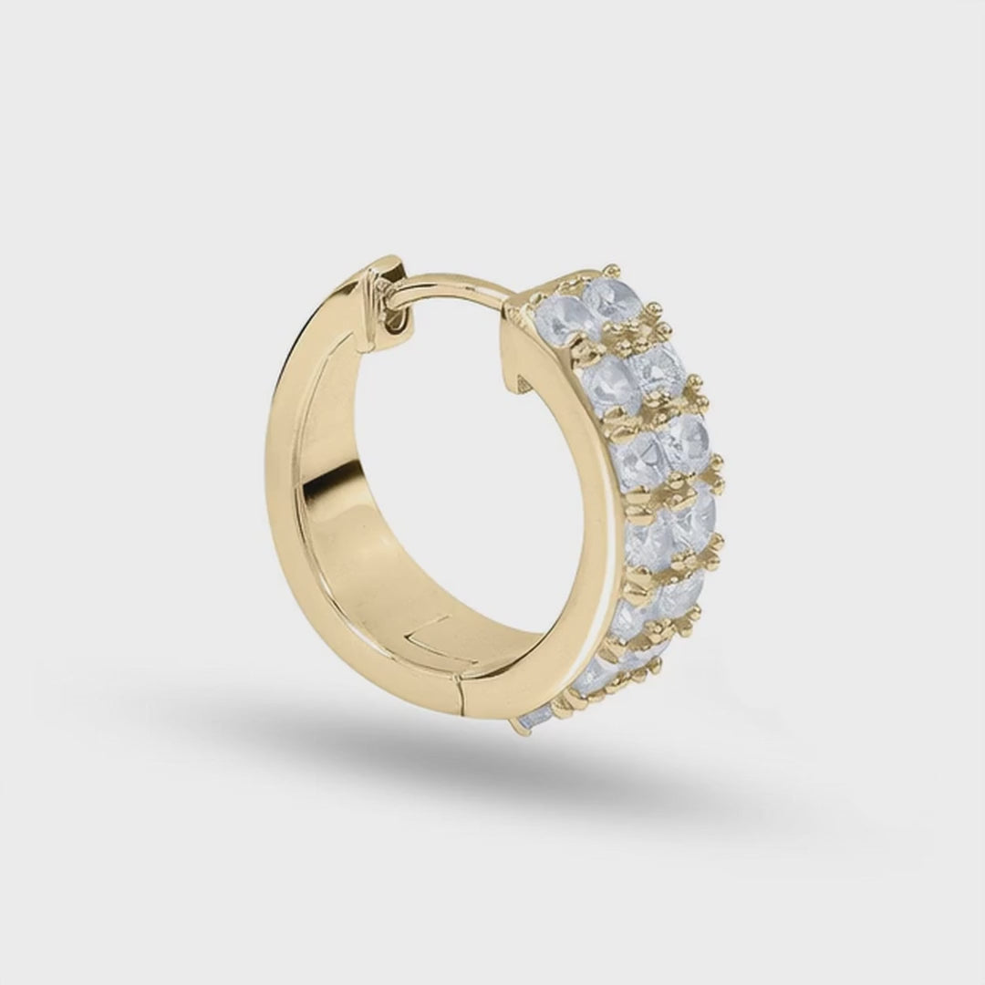 Diamant Creolen doppelreihig New York 1ct