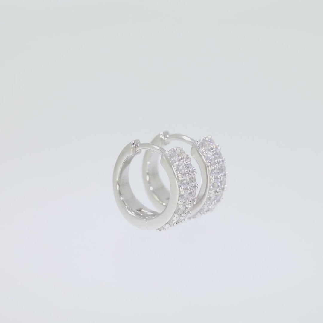 Diamant Creolen doppelreihig New York 1ct