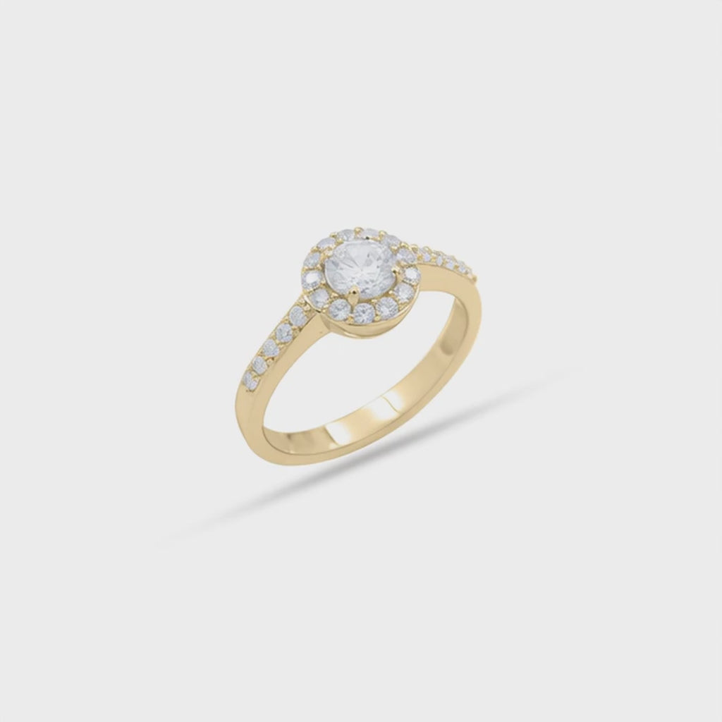 Diamant Solitär Ring Entourage Paris 0,75ct
