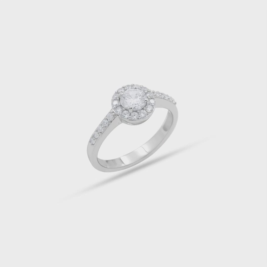 Diamant Solitär Ring Entourage Paris 0,75ct